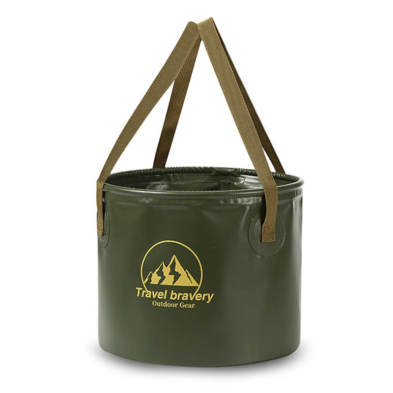 (image for) 20L Collapsible Bucket Folding Large Capacity Leakproof Huge Loading Fishing Bucket Camping Water Bag Camping Supplies